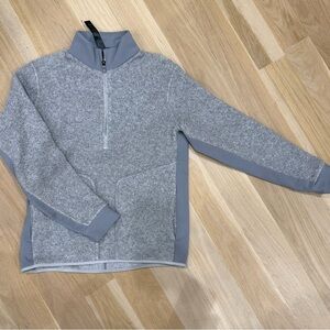 Lululemon Tundra Trek 1/2 Zip fleece sherpa pullover in light gray (M)